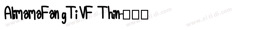 AlimamaFangTiVF Thin字体转换